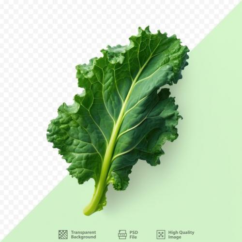 Premium PSD | Kale leaf against transparent background Premium PSD