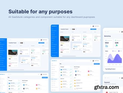 SaaSdunk - SaaS Dashboard UI Kit Ui8.net
