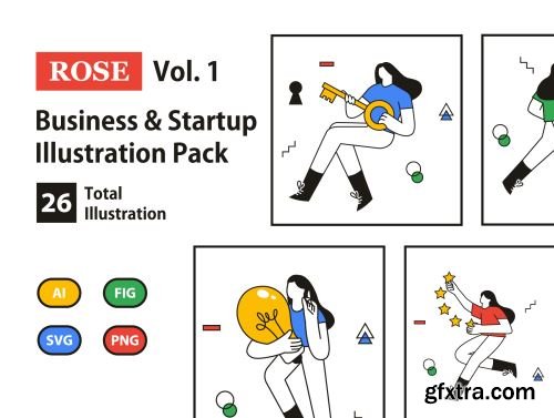 ROSE - Business & Startup Illustration Pack Ui8.net