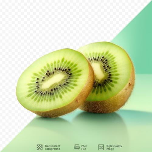 Premium PSD | Kiwi slices on transparent background with abstract concept Premium PSD