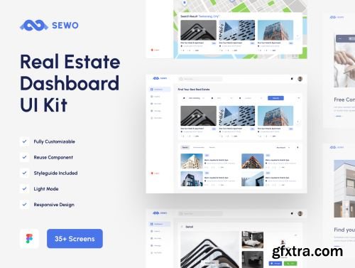 Sewo - Real Estate Dashboard UI Kit Ui8.net