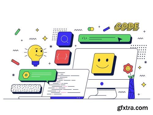 Set of 10 Modern Flat Line Design Concepts Ui8.net