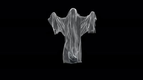 Videohive - Halloween Cloth Ghost Flying Looping 4K - 48046234 - 48046234