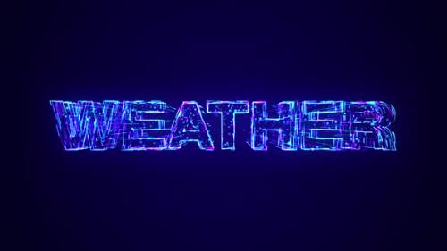 Videohive - Weather Text Being Constructed Using Lines - 48046345 - 48046345