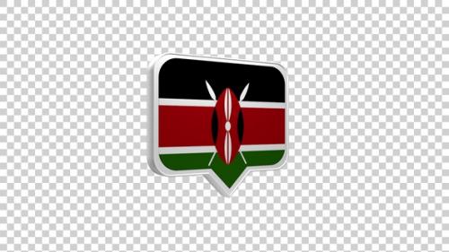 Videohive - Kenya Flag Pin Icon - 48046358 - 48046358