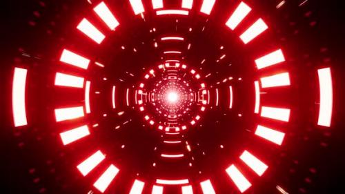 Videohive - Glow Red Tunnel - 48060217 - 48060217