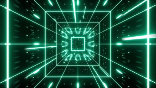 Videohive - Fast Moving Cyber Grid Tunnel - 48060236 - 48060236