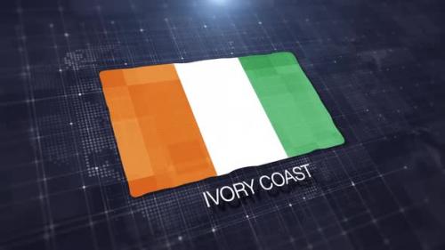 Videohive - Ivory Coast Flag Displaying - 48068219 - 48068219