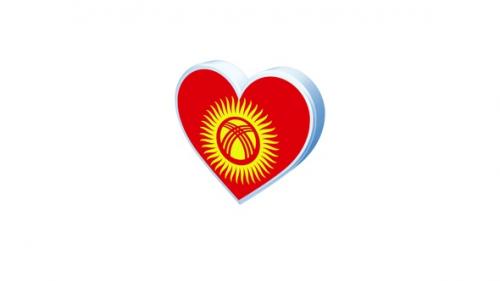 Videohive - Kyrgyzstan Flag Heart Shape - 48068227 - 48068227