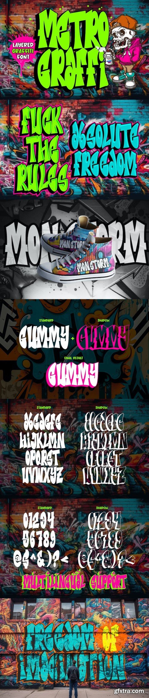 Metro Graffi - Layered Graffiti Font