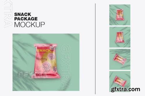 Glossy Plastic Snack Bar Mockup EEWHTZD