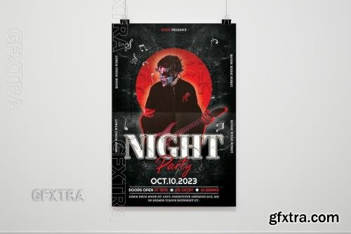 Halloween Rock Night Party Flyer YTM5SW8