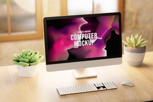 Premium PSD | Desktop computer mockup Premium PSD