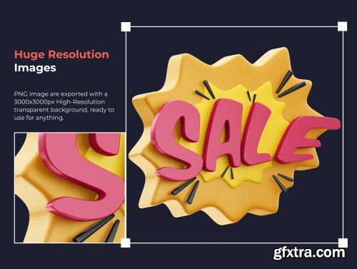 SALE! 3D Sticker Pack Ui8.net