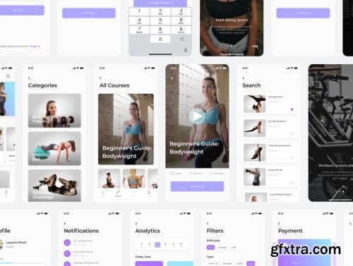 Run&Fit Fitness App UI Kit Ui8.net