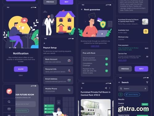Rook - Room Booking and Real-Estate App UI Kit Ui8.net