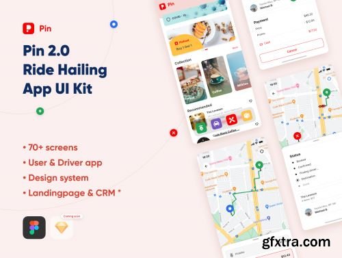 Pin2.0 - Ride Hailing App Ui8.net