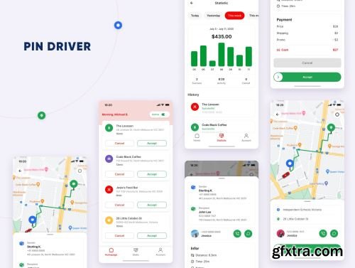 Pin2.0 - Ride Hailing App Ui8.net