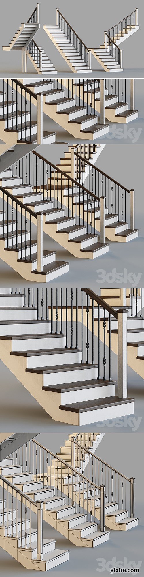 Wooden stairs for a private house 3