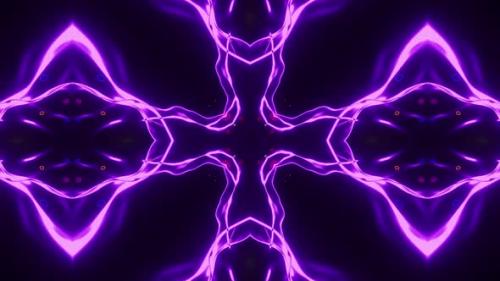 Videohive - Purple abstract design with star in the center. Kaleidoscope VJ loop - 48042843 - 48042843