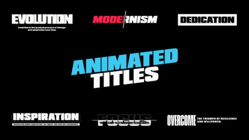 Videohive - Animated Titles | Premiere Pro - 47437763 - 47437763