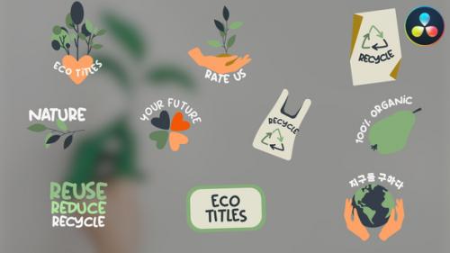 Videohive - Eco Recycle Titles | DaVinci Resolve - 48028331 - 48028331