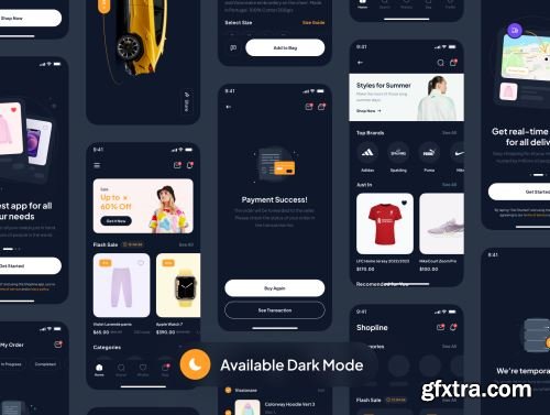 Shopline - e-Commerce Marketplace App UI Kit Ui8.net