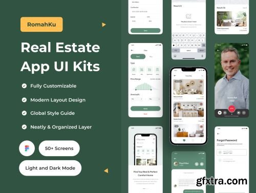 Romahku - Real Estate App UI Kit Ui8.net