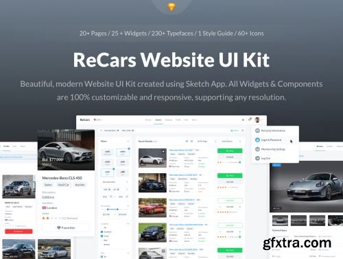 ReCars Website UI Kit Ui8.net