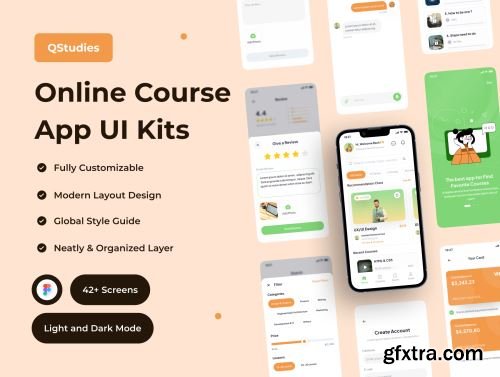 Qstudies - Online Course App UI Kit Ui8.net