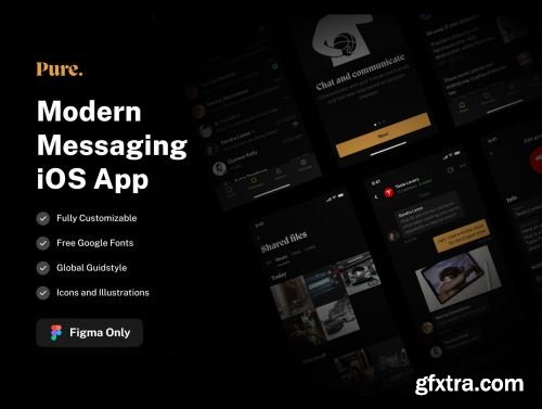 Pure - Messaging UI Kit for Figma Ui8.net