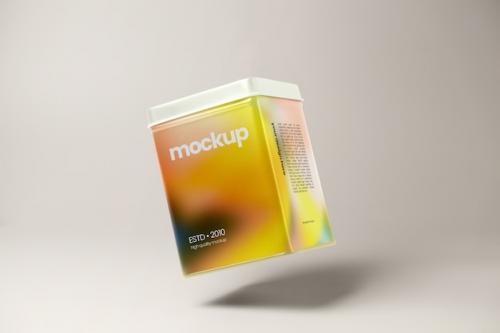 Premium PSD | Tin package mockup Premium PSD