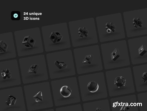 Onix vol. 1 – 3D Icon Pack Ui8.net