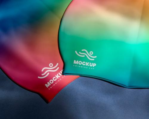 Premium PSD | Top view swimming cap mockup Premium PSD