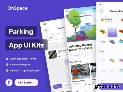 OneSpace - Parking Apps UI Kits Ui8.net