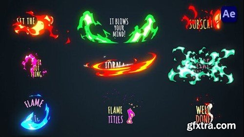 Videohive Cartoon Fire Titles [After Effects] 48243128