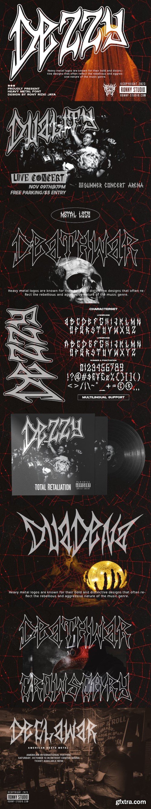 Dezzy - Heavy Metal Font