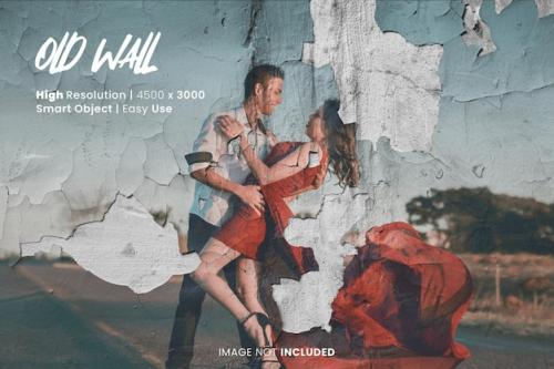 Premium PSD | Oldwall photo psd effect Premium PSD