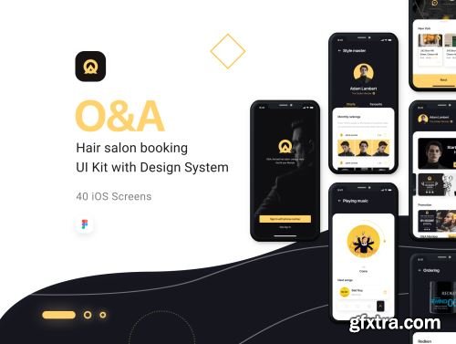 O&A - Haircut Booking UI Kit Ui8.net