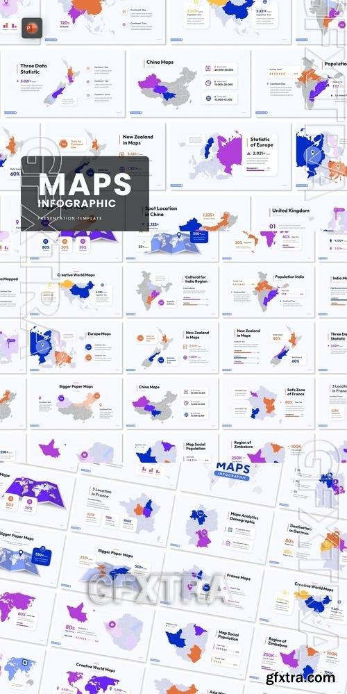 Maps Infographic PowerPoint Template 2BZQJW7