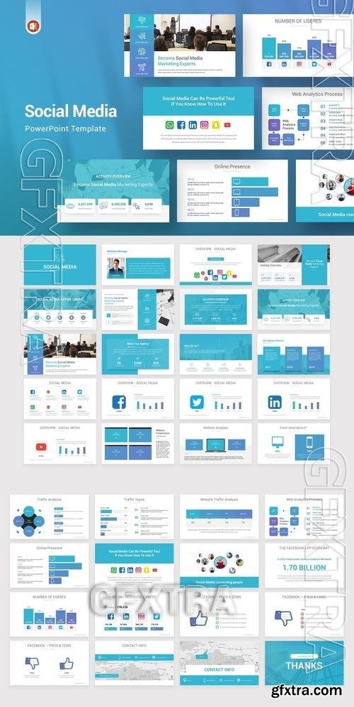 Social Media PowerPoint Template CVCXQXE