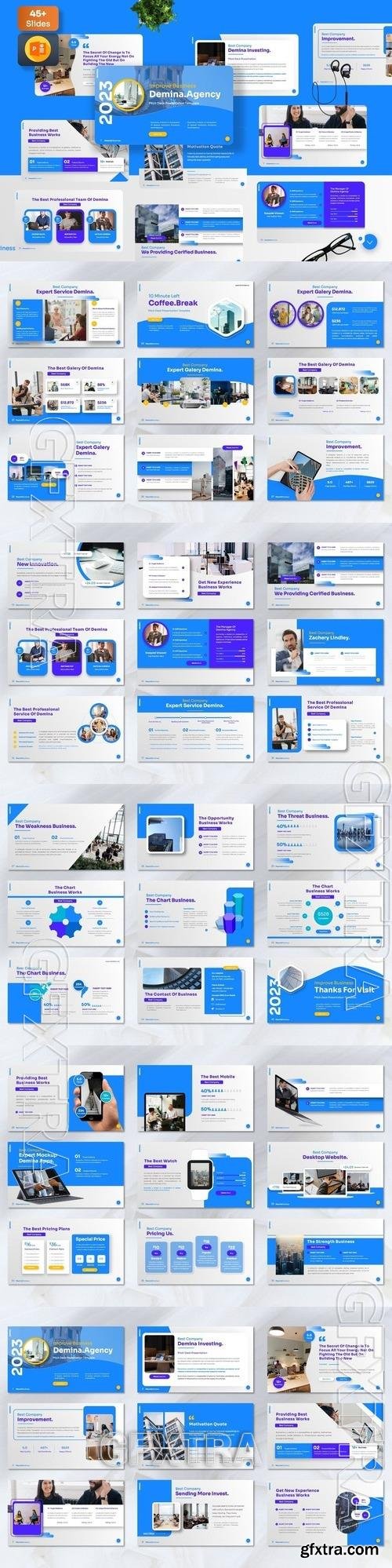 Demina - Pitch Deck PowerPoint, Keynote and Google Slides Templates