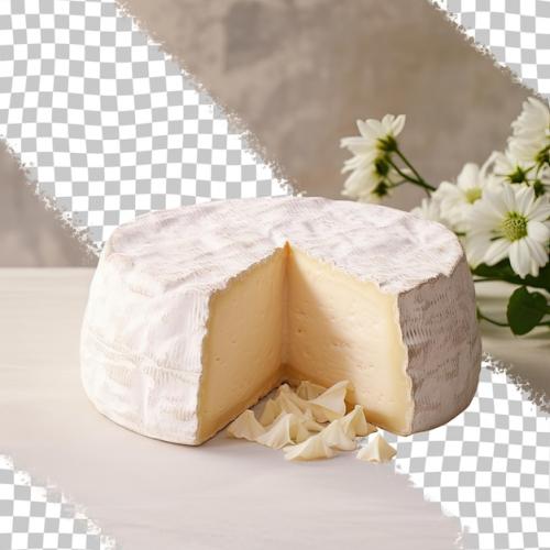 Premium PSD | Cheese with a white rind on marble Premium PSD