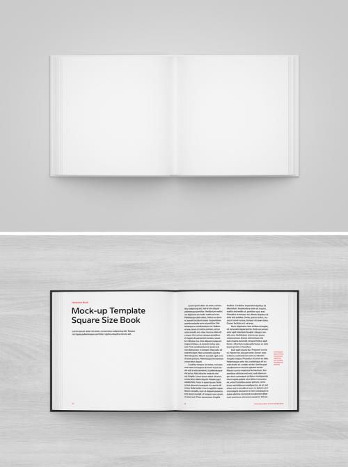 Top View Book Spread Mockup 642195772