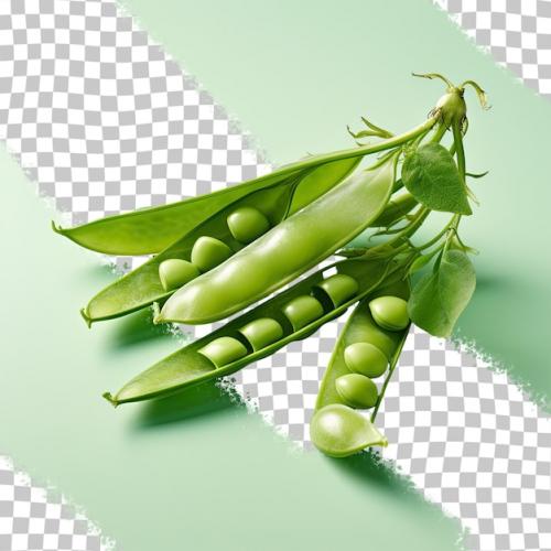 Premium PSD | Snow peas photographed on transparent background Premium PSD