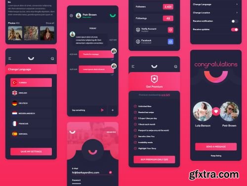 Nema Dating App UI Kit Ui8.net