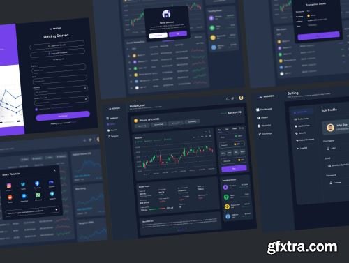 Negosin - Crypto Tracking Dashboard UI KIts Ui8.net