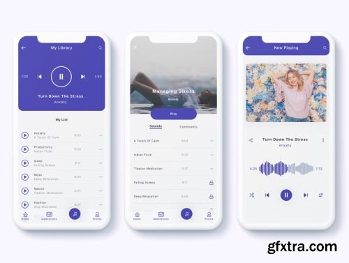 Neco - Meditation and ASMR App Ui Kit Ui8.net