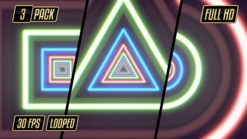 Videohive - VJ Neon Hypno Shapes - 28770283 - 28770283