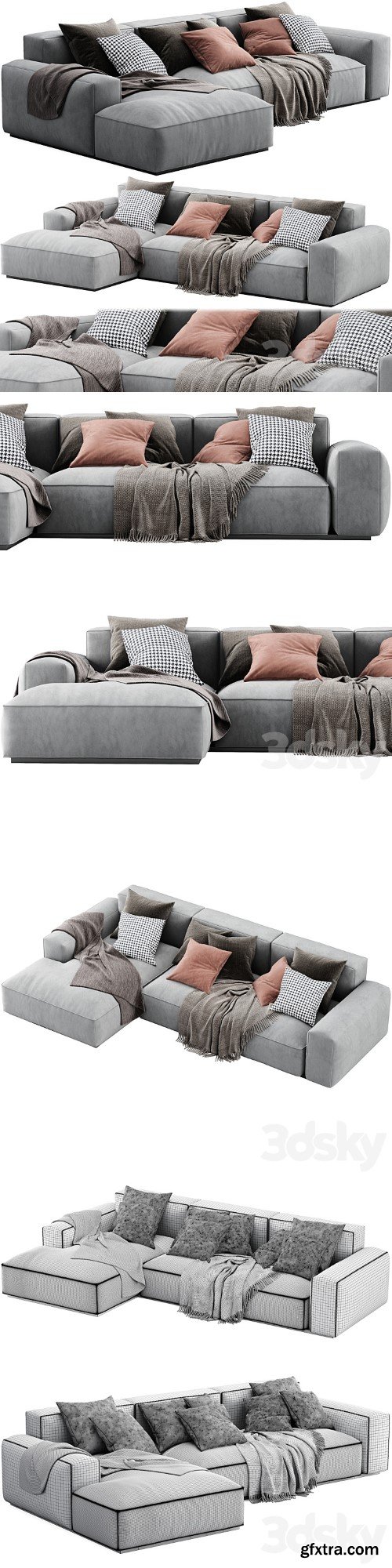 Arflex Marechiaro Sofa Chaise Longue